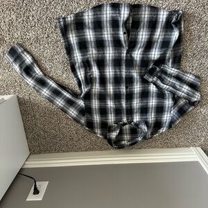 Black and White Plaid Shirt